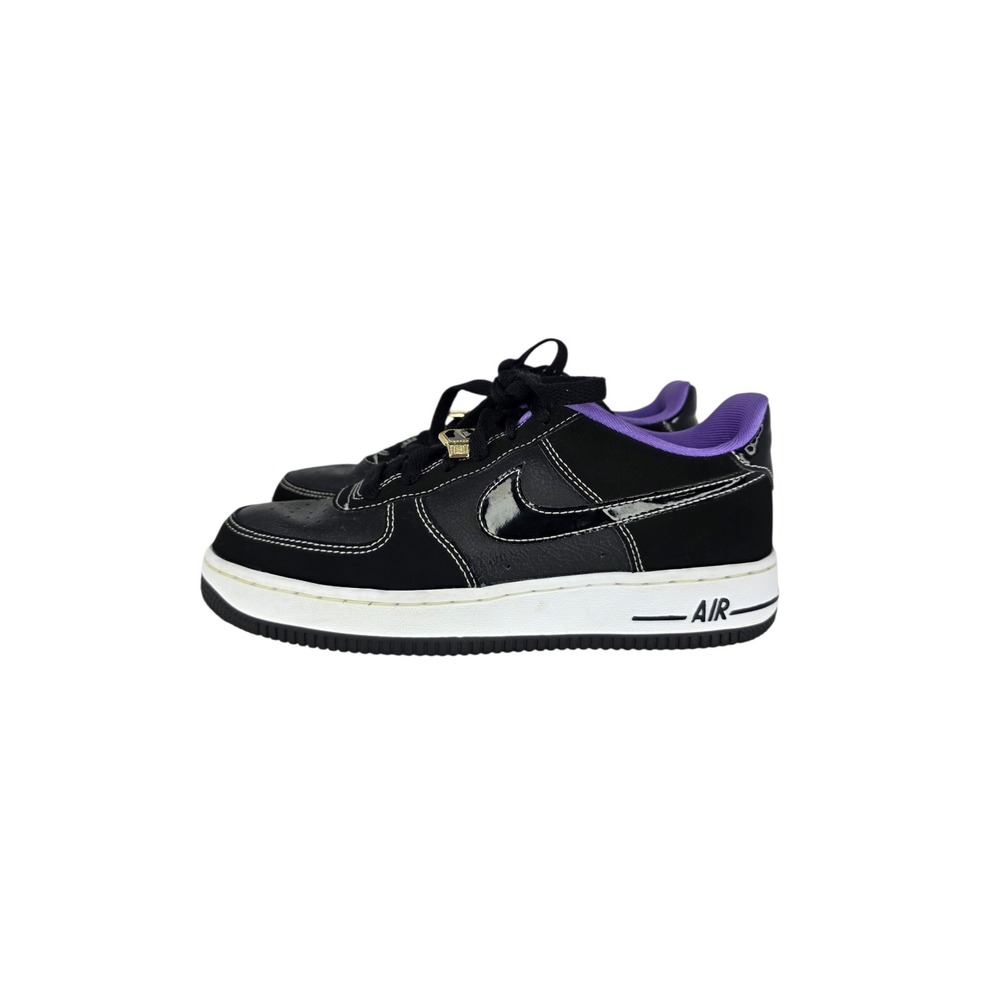 Nike Air Force 1 LV8 World Champ GS Youth 5.5Y Lakers Leather Sneaker DQ0300-001